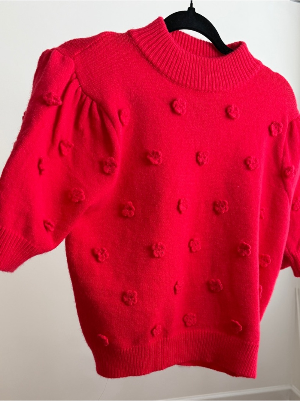 Impressions Bright Red Women's Cowl Sweater